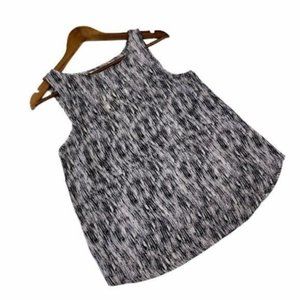 cupcakes & cashmere Black and White Marled Scoop Tank Top